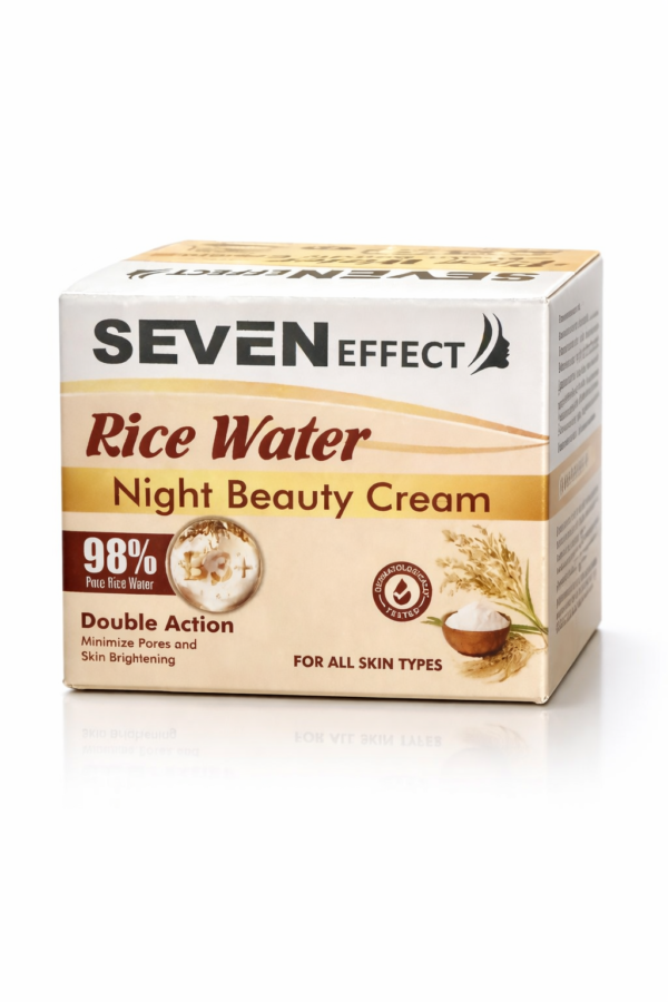 Seven effect Rice water face wash, Night Cream & Serum.
