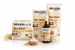 ChatGPT Image Mar 28, 2026, 01_27_31 AM Seven effect Rice water face wash, Night Cream & Serum.