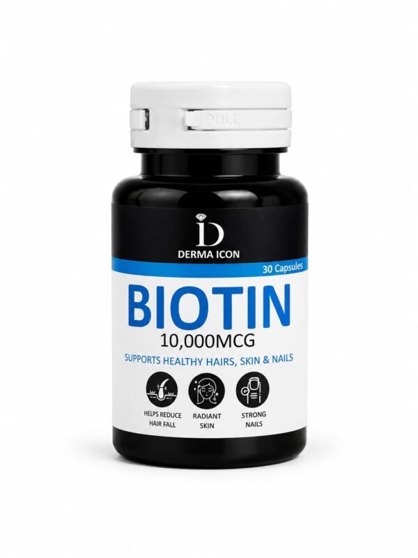 Derma Icon Biotin Hair Growth Bundle (Biotin 10,000 mcg Capsules + Biotin Hair Growth Serum + Biotin Hair Growth Shampoo)